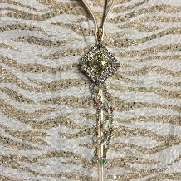 St. John Evening by Marie Gray 2-Piece Gold & IvorySparkle Suit - Picture 6 of 7